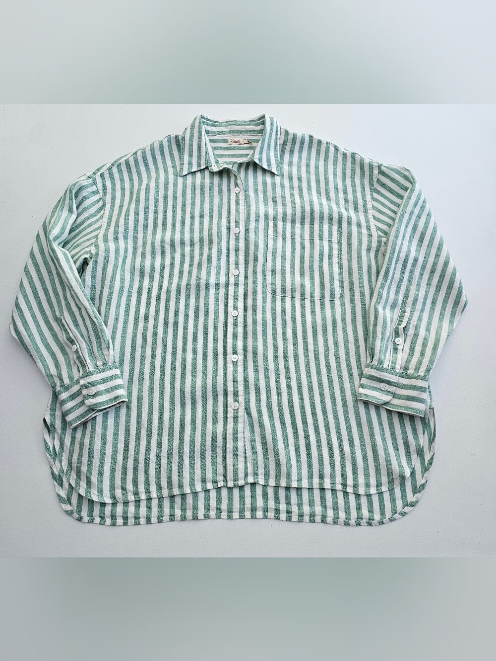 Faherty Laguna Relaxed Fit Stripe Linen Button Up Shirt